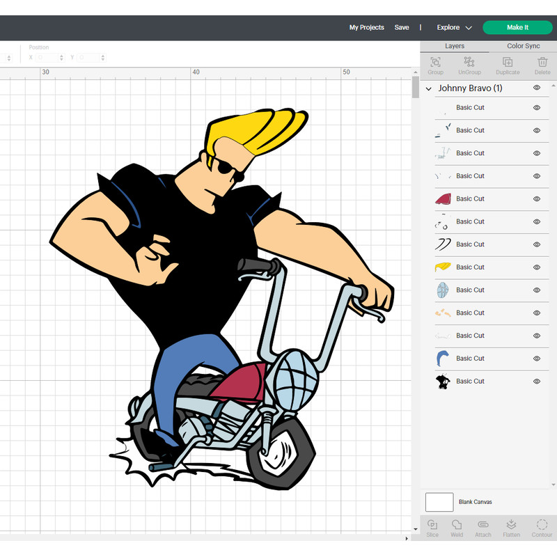 Johnny Bravo Svg Files, Johnny Bravo Png Files, Vector Png Images, SVG Cut File for Cricut, Clipart Bundle Pack