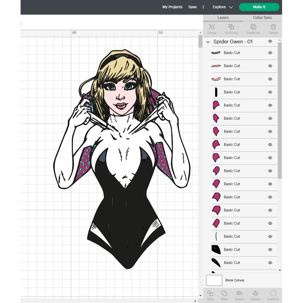 Spider Gwen Svg Files, Spider Gwen Png Files, Vector Png Images, SVG Cut File for Cricut, Clipart Bundle Pack