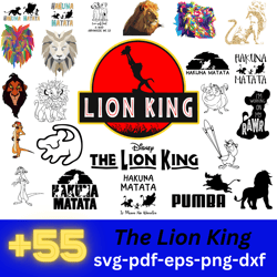 The Lion King Svg Bundle, Lion King PNG SVG, Simba and Pumbaa Svg cricut.