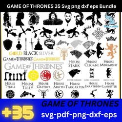 GAME OF THRONES 35 Svg png dxf eps Bundle , svg Cricut
