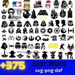 375 Star Wars Ear Bundle PNG SVG DXF, Star Wars Svg, Star Wars Quote Svg, For Cricut,Digital Products