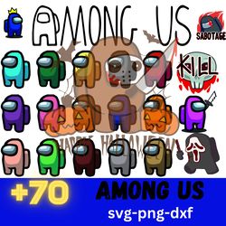 among us bundle svg, among us svg, among us game vector, among us costume, impostor, among us happy halloween