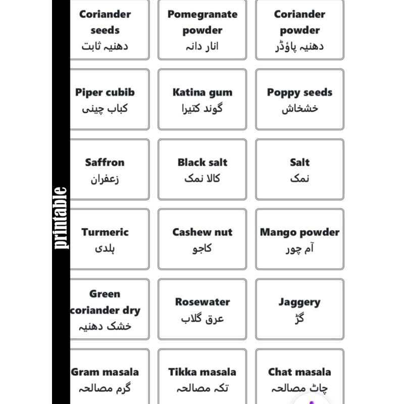Instant Download Printable Masala Jar Labels 72 Stickers 65 By 45 Cm 1