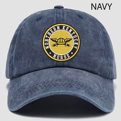 northern kentucky norse ncaa embroidered distressed hat, ncaa northern kentucky norse logo embroidered hat, baseball cap