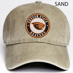 oregon state beavers ncaa embroidered distressed hat, ncaa oregon state beavers logo embroidered hat, baseball cap