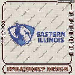 NCAA Eastern Illinois Panthers Logo Emb Files, Eastern Illinois Embroidery Design, NCAA Team Machine Embroidery Files