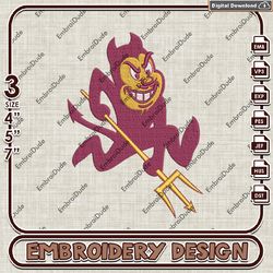 Arizona State Sun Devils NCAA Emb Files, NCAA Arizona State Embroidery Design, NCAA Team Machine Embroidery Files