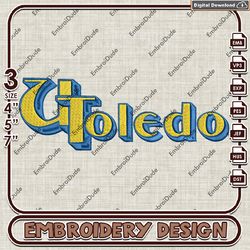 Toledo Rockets embroidery design, Toledo Rockets embroidery, Ncaa UToledo embroidery, NCAA embroidery Design