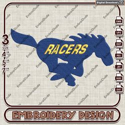 Murray State Racers NCAA Mascot Logo emb designs, Murray State Racers embroidery, NCAA Logo machine embroidery files