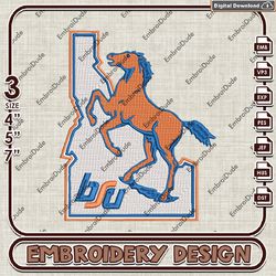 Boise State Broncos Map Logo Emb design, NCAA Boise State Broncos Team embroidery, NCAA Team Embroidery File