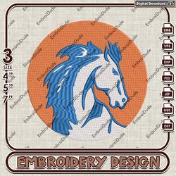Boise State Broncos Mascot Logo Emb design, NCAA Boise State Broncos Team embroidery, NCAA Team Embroidery File
