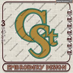 Colorado State Rams CST Word Logo Emb design, NCAA Colorado State Rams Team embroidery, NCAA Team Embroidery File