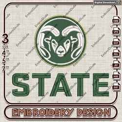 Colorado State NCAA Word Logo Emb design, NCAA Colorado State Rams CSU Team embroidery, NCAA Team Embroidery File