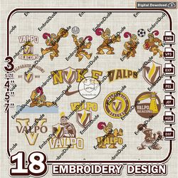 18 Valparaiso Beacons Bundle Embroidery Files, NCAA Valparaiso Team Logo Embroidery Design, NCAA Bundle EMb Design