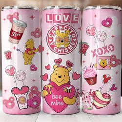 cartoon valentine tumbler wrap, bear and friends 3d christmas inflated tumbler wrap, puffy tumbler, happy valentine
