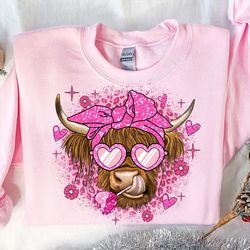 heifer valentine png, highland cow valentine png, valentine day western country png, love cow valentines day png