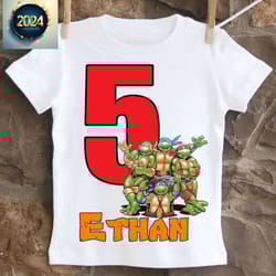 kid and youth teenage mutant ninja turtles birthday shirt cotton full size, gift for baby