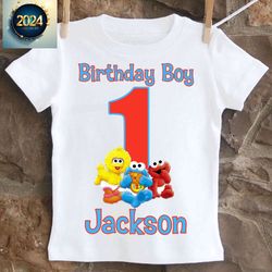 kid and youth sesame street first birthday shirt full size gift for family