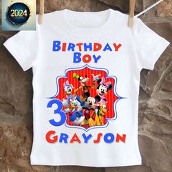 kid and youth mickey mouse clubhouse birthday shirtfull size gift for baby