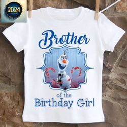 kid and youth frozen 2 brother olaf shirt full size gift for baby