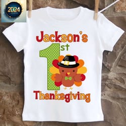 kid and youth first thanksgiving shirt full size gift for baby