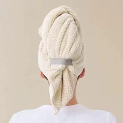 ultra absorbent microfiber hair towel wrap for long hair quick dry waffle turban