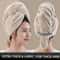 Ultra Absorbent Microfiber Hair Towel Wrap For Long Hair Quick Dry Waffle Turban 5
