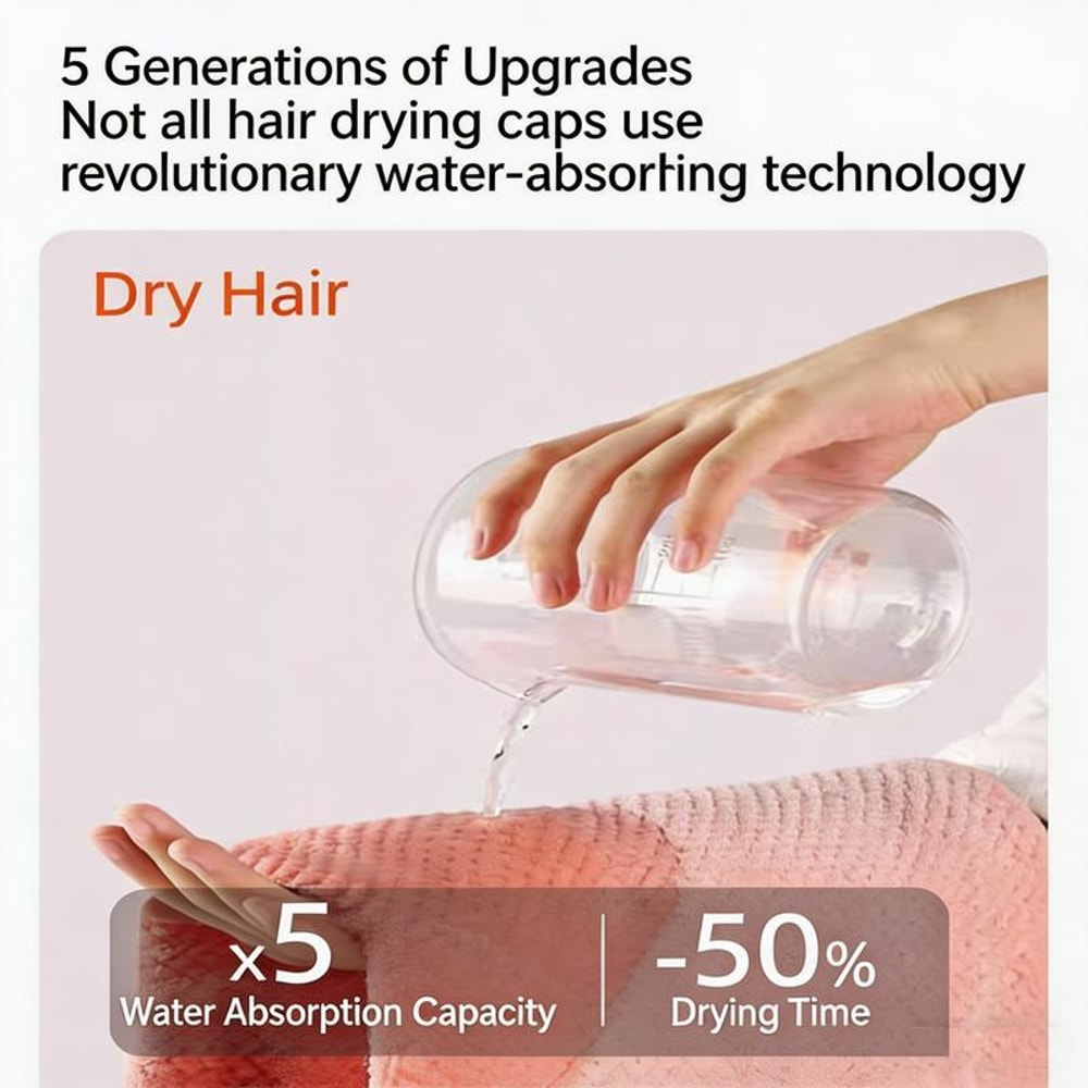 Ultra Absorbent Microfiber Hair Towel Wrap For Long Hair Quick Dry Waffle Turban 8