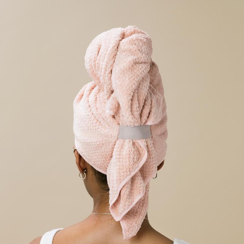 Ultra Absorbent Microfiber Hair Towel Wrap For Long Hair Quick Dry Waffle Turban 3