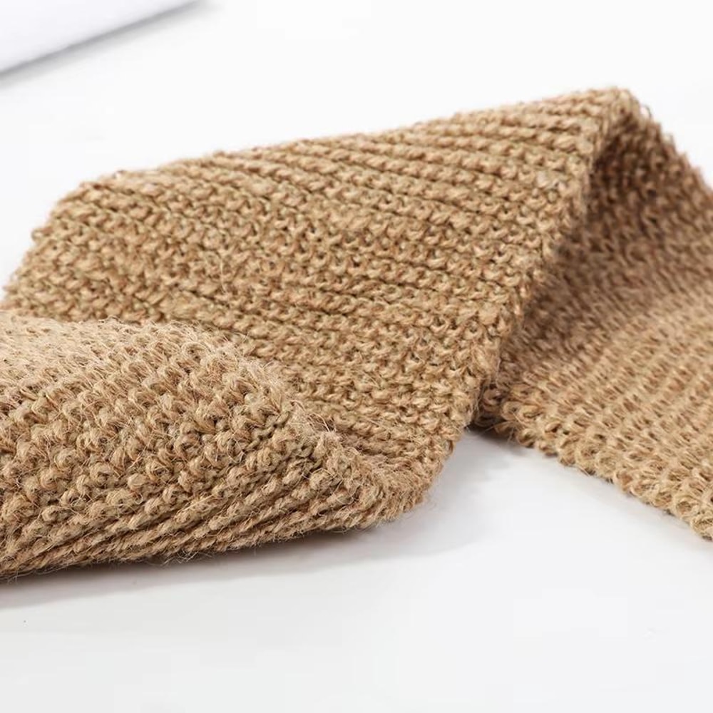 Heavy Duty Double Sided Jute Back Scrubber Set With Gloves For Deep Exfoliating Shower Care 7