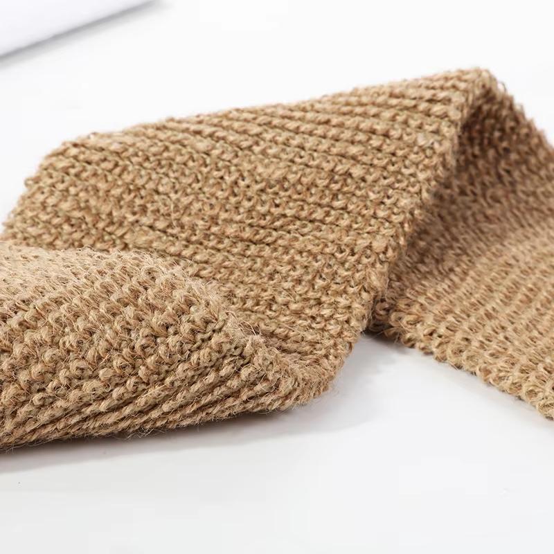 Heavy Duty Double Sided Jute Back Scrubber Set With Gloves For Deep Exfoliating Shower Care 7