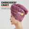 Quick Dry Microfiber Hair Towel Wrap With Soft Coral Fleece Secure Button For All Hair Types 3