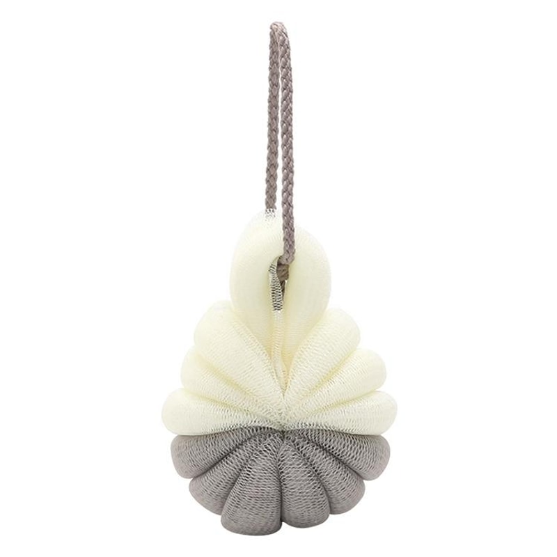 Soft Foaming Shower Loofah Ball with Hanging Loop Exfoliating Bath Sponge for Smooth Skin