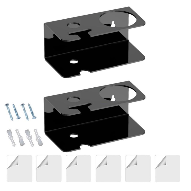 Acrylic Razor Holder Wall Mount Space Saving Bathroom Shaving Storage Stand 3