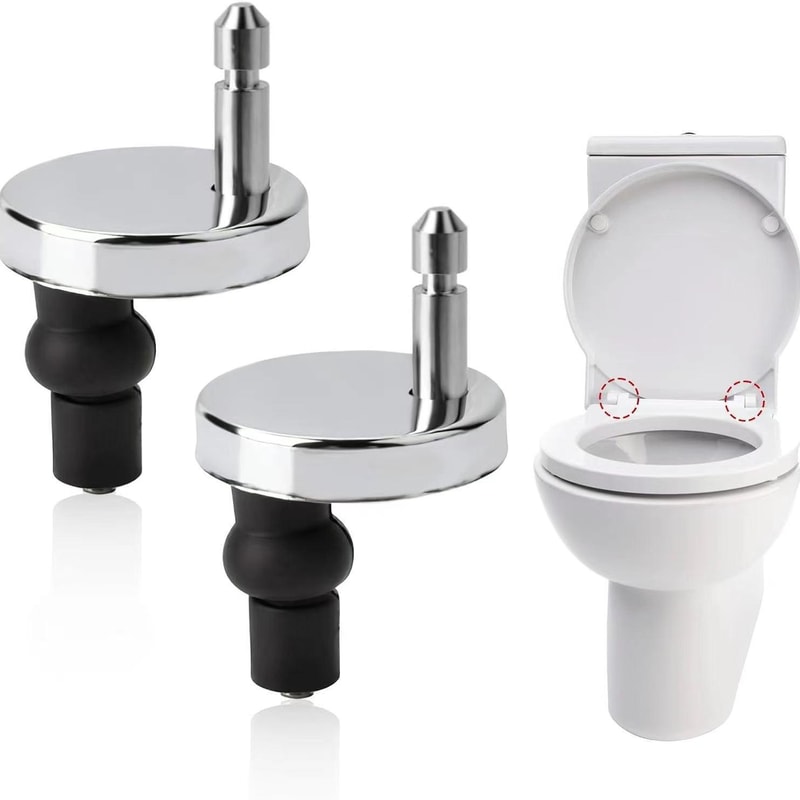 Universal Stainless Steel Toilet Seat Bolt Kit Durable Replacement Hinges Set 0