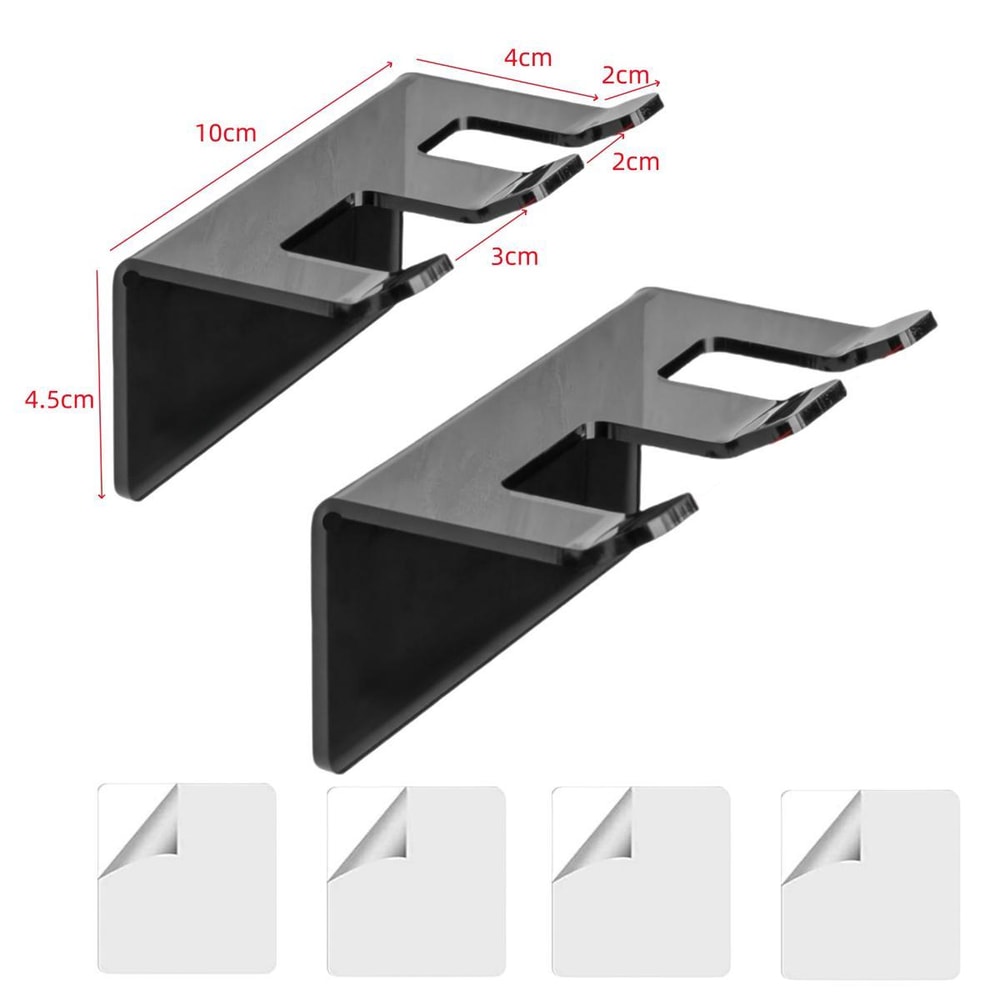 Acrylic Razor Holder Wall Mount Set Self Adhesive Bathroom Razor Storage Stand 4