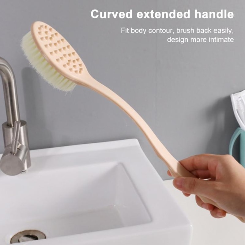Long Handle Bath Brush Soft Bristle Back Scrubber For Deep Clean Gentle Massage 7
