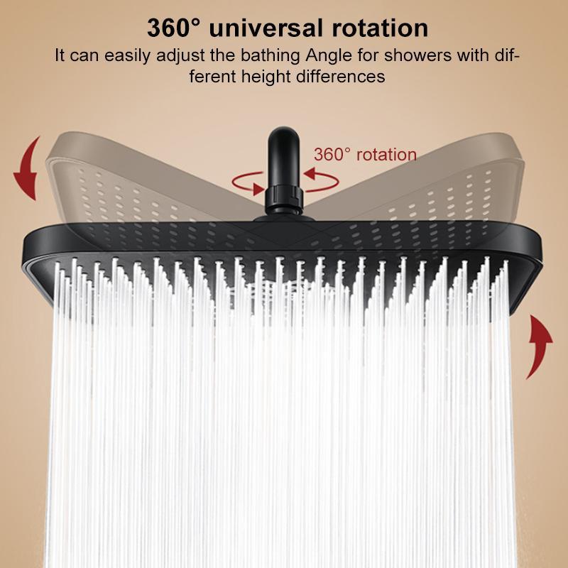 13 Inch Rainfall Shower Head High Pressure Square Top Spray Bathroom Upgrade