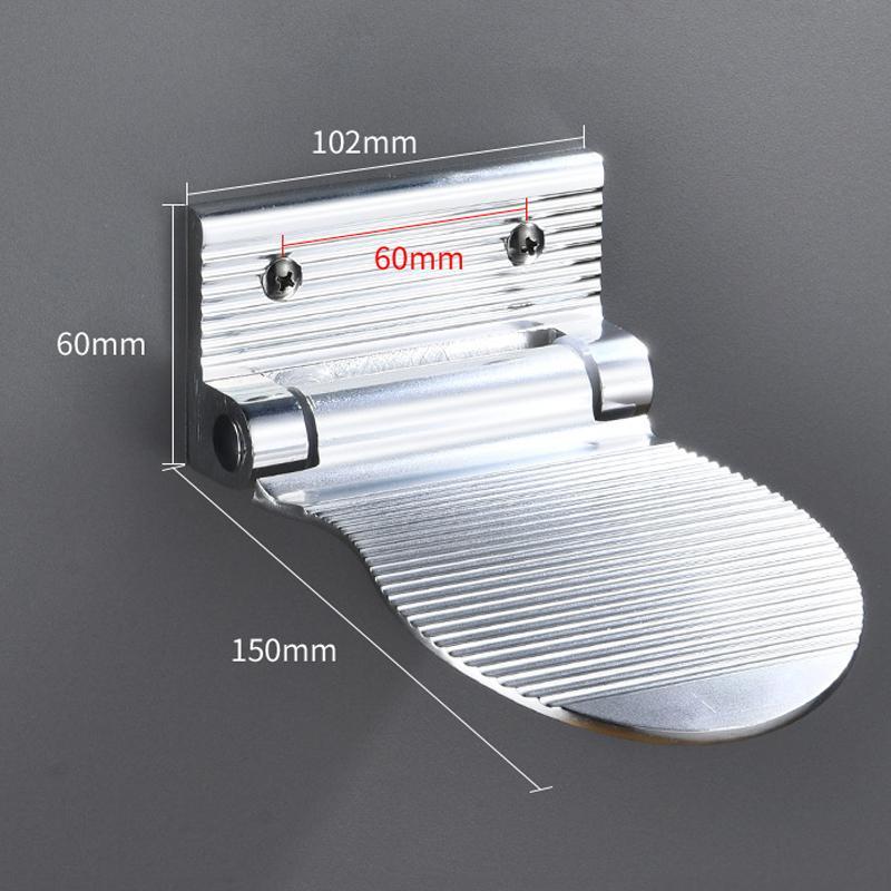 Foldable Wall Mounted Footrest Anti Slip Aluminum Shower Foot Rest For Elderly Pregnant Users 5