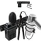 Wall Mounted Hair Dryer Holder With Straightener Storage Aluminum Bathroom Organizer 1