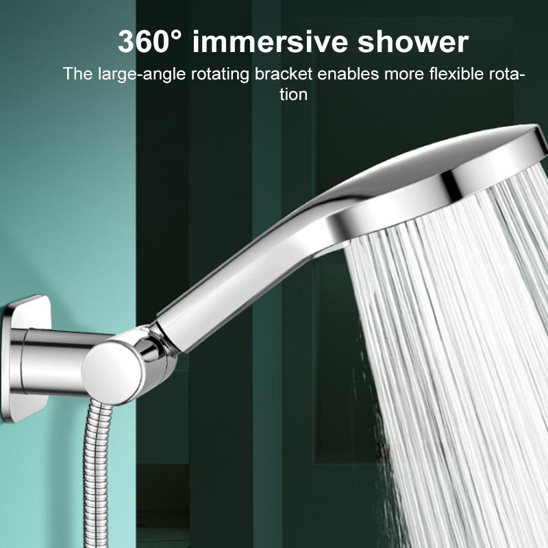 Stainless Steel Drill Free Shower Head Holder With 360 Rotation Adjustable Universal Mount 1