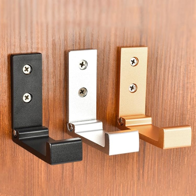 Foldable Wall Mounted Hooks Space Saving Collapsible Clothes Hanger Aluminum Robe Hook 0