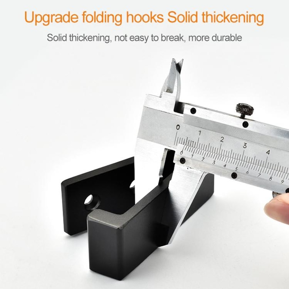 Foldable Wall Mounted Hooks Space Saving Collapsible Clothes Hanger Aluminum Robe Hook 6