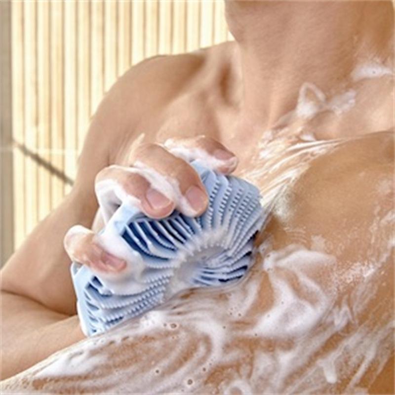Silicone Body Scrubber Brush With Strap Hygienic Bath Brush For Gentle Exfoliation Travel 6