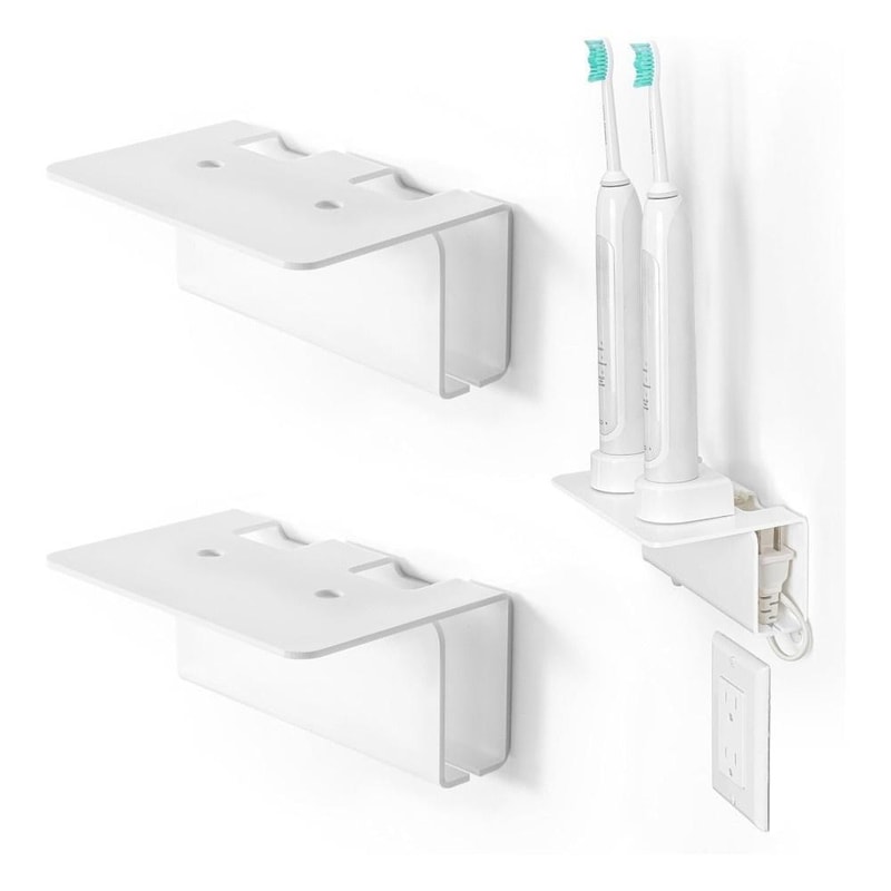 WallMounted Electric Toothbrush Holder Acrylic Organizer For Bathroom Space Saving Storage 1
