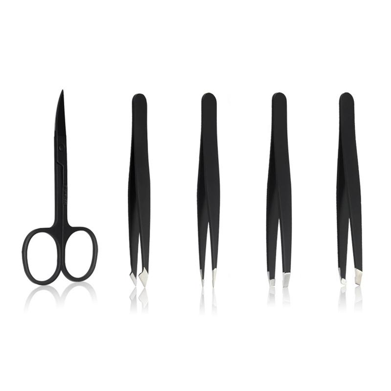 Precision Eyebrow Tweezers Set Professional Grooming Kit With Travel Case 2