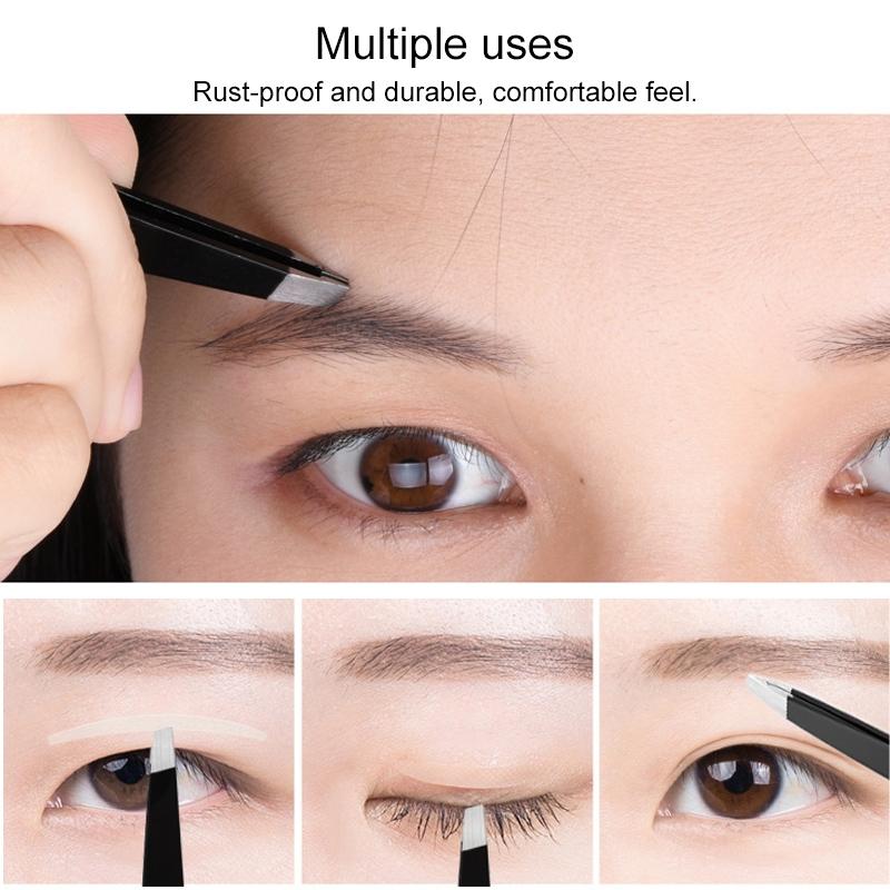 Precision Eyebrow Tweezers Set Professional Grooming Kit With Travel Case 6