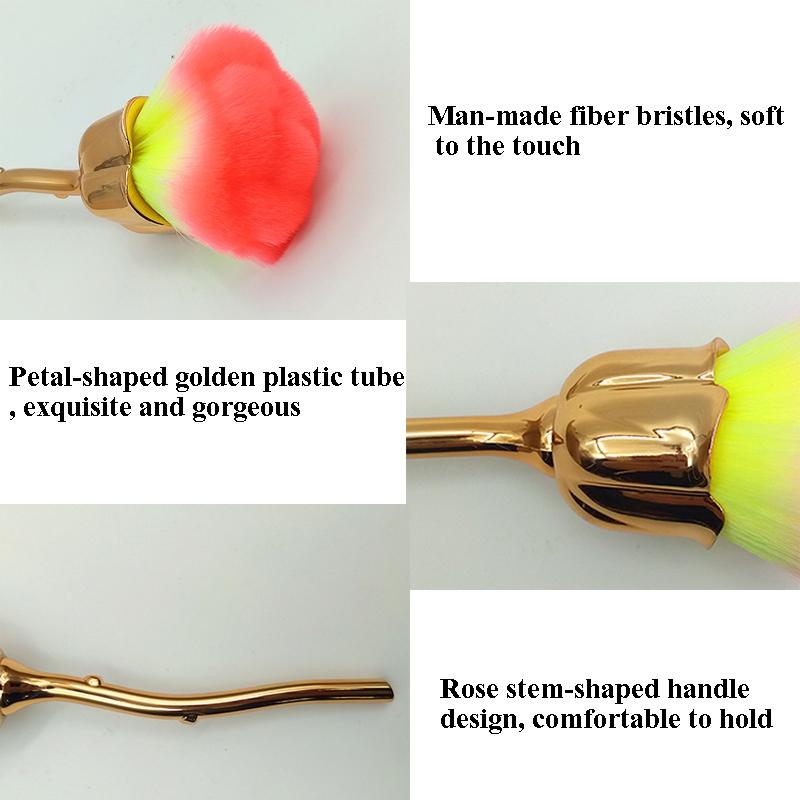 Rose Petal Soft Face Powder Brush For Flawless Makeup Finish 7