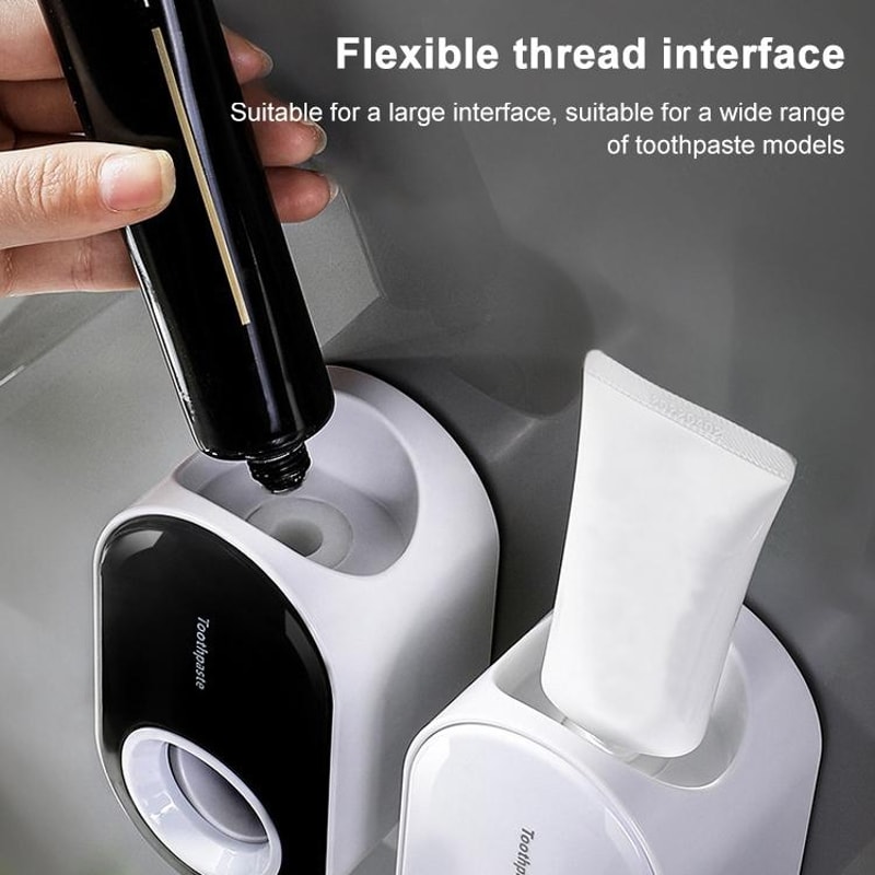 Automatic Toothpaste Dispenser Wall Mounted Rack Hygienic Squeezer For Family Bathroom 2