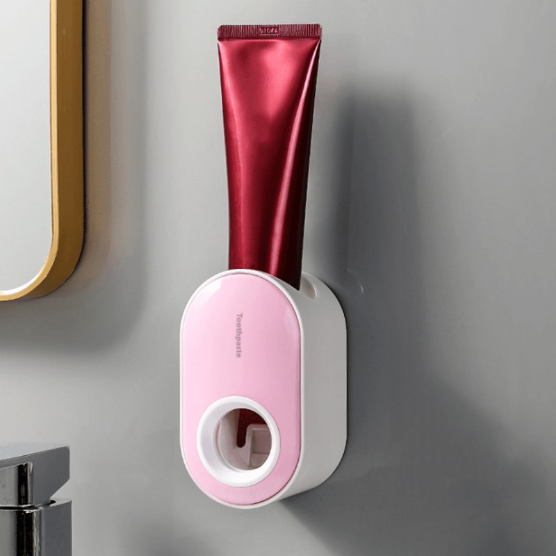 Automatic Toothpaste Dispenser Wall Mounted Rack Hygienic Squeezer For Family Bathroom 13